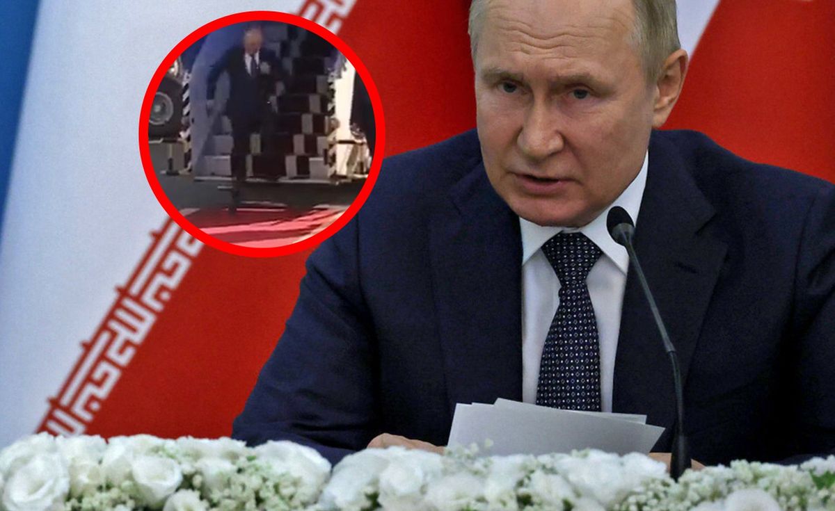 Na nagraniu widać jak Putin kuleje
