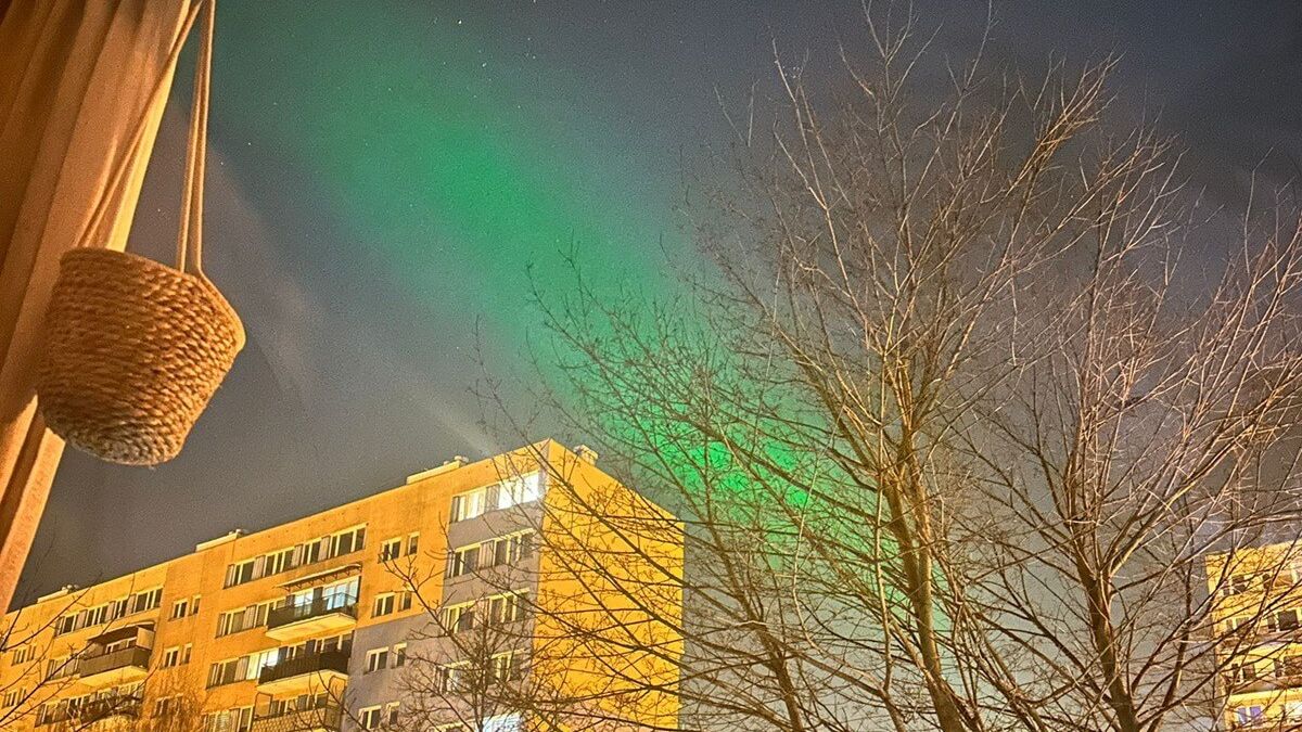 Zorza polarna nad Lublinem