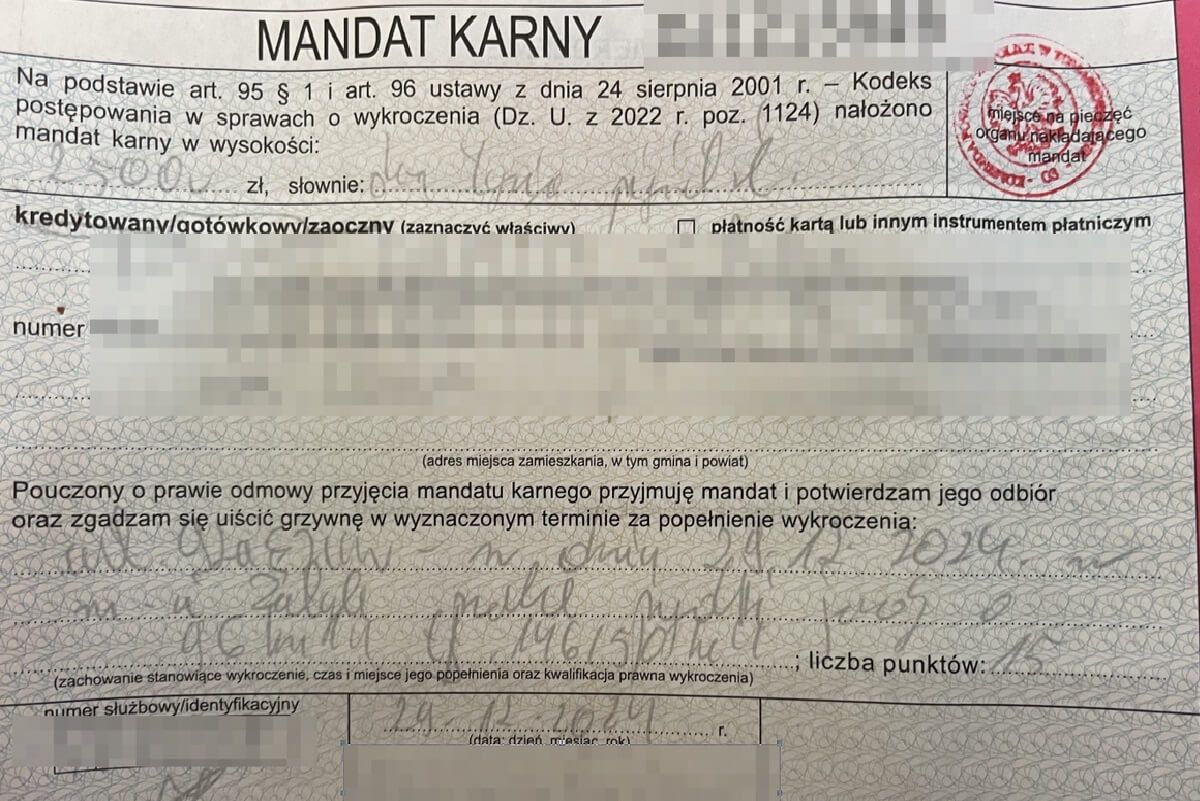 Mandaty za prędkość