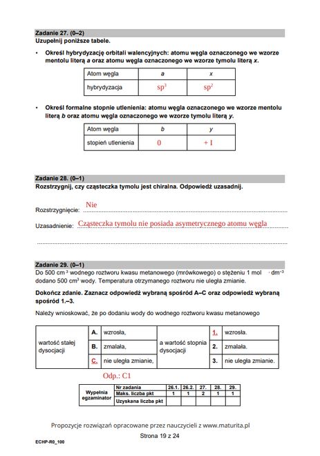 Propozycje rozwiązań opracowane przez nauczycieli z www.maturita.pl