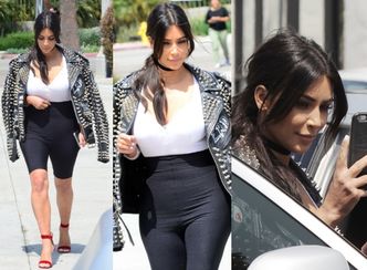 Kim Kardashian w kurtce za... ponad 40 tysięcy złotych! (ZDJĘCIA)