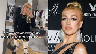 Caroline Derpienski chwali się zakupami za "13 tys. dolarsów". Internauta ocenia buty: "TO TYLKO GUMOWCE". Tak zareagowała