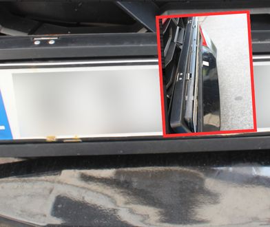 Ruchome tablice rejestracyjne. Policjanci odkryli zuchwały mechanizm