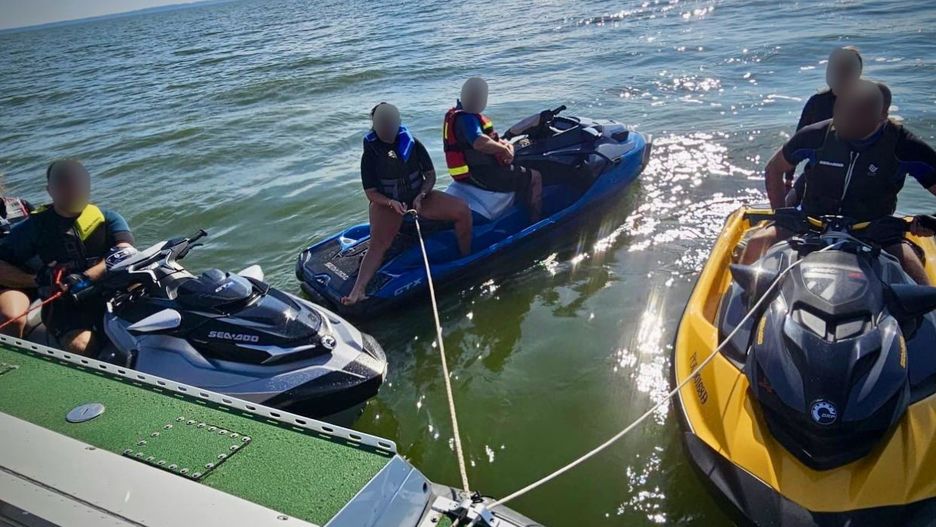 Przekroczenie granicy na Zalewie Wiślanym