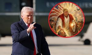 Donald Trump jak Jezus. Ta grafika wywołała oburzenie