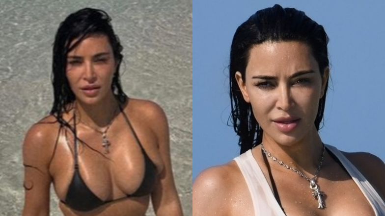 Kim Kardashian - Instagram vs. zdjęcia paparazzi