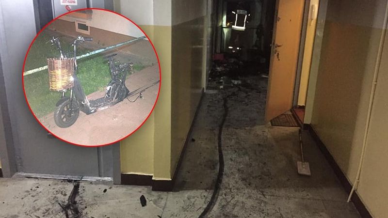 Pożar hulajnogi elektrycznej w bloku przy ul. Króla Rogera w Lublinie