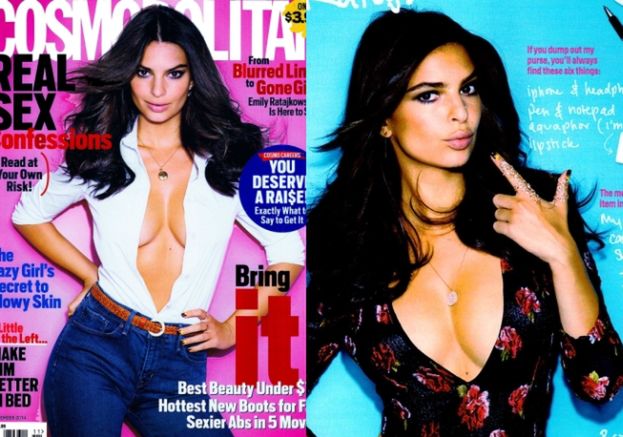 Piersi Emily Ratajkowski w nowym "Cosmopolitan"!