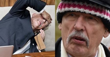 Janusz Korwin-Mikke ZATRZYMANY na lotnisku w Anglii: "Przepytywano mnie z poglądów politycznych!"