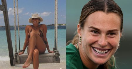 Uradowana Aryna Sabalenka pozdrawia z plaży, pozując w bikini. Tak świętuje zakończenie wyczerpującego sezonu (FOTO)