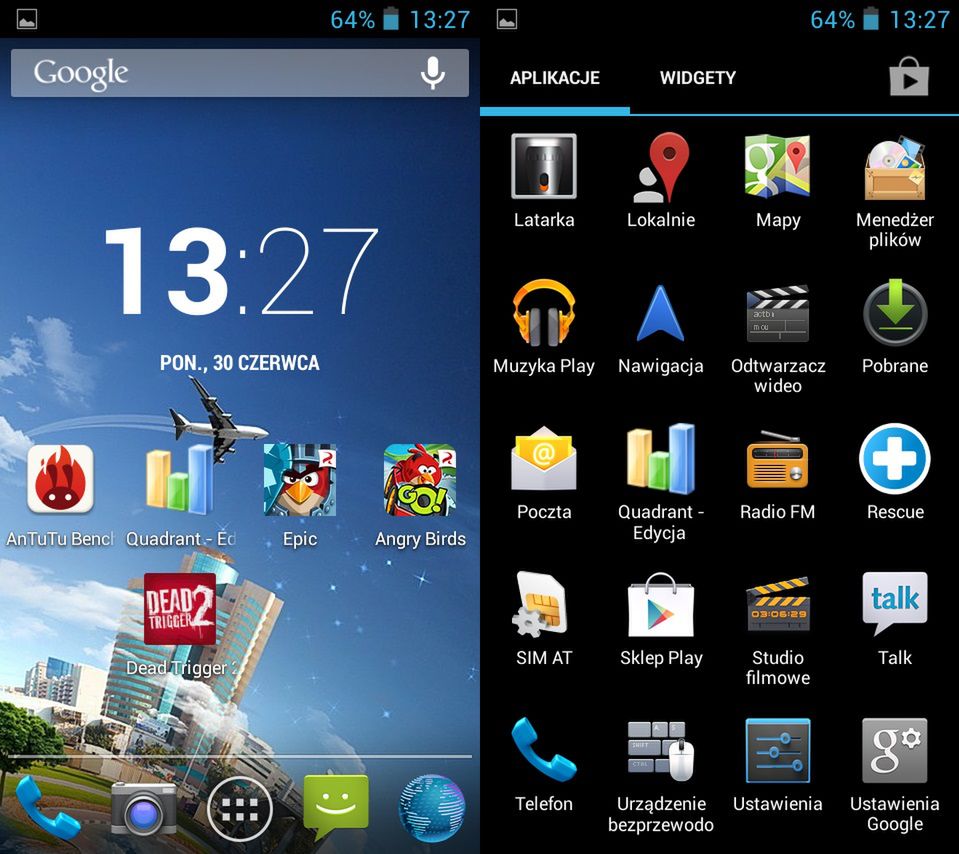 Thunder Q4.5 i Trooper X5.0. Test smartfonów Kazam 10