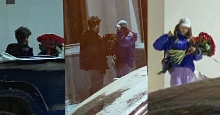 TYLKO NA PUDELKU: Skruszony Antek Królikowski wręcza Joannie Opoździe bukiet czerwonych róż (ZDJĘCIA)