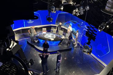 Studio Canal+ Sport przed rozpoczęciem programu na żywo