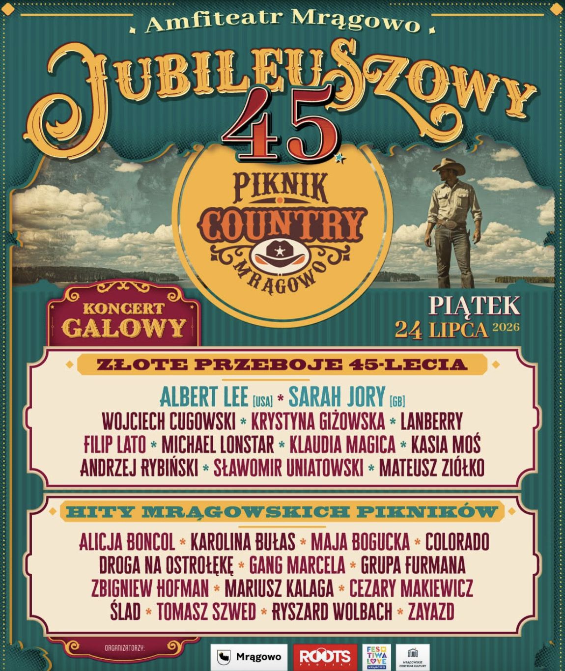 Plakat zapowiadający Piknik Country w Mrągowie