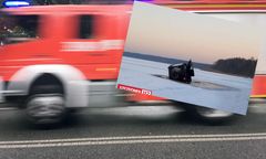 Jeździli terenówką po zamarzniętym jeziorze. Nagle pod nimi załamał się lód