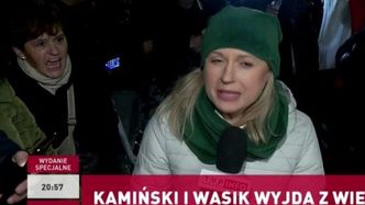 Reporterka TVP Info ZWYZYWANA przez zwolenników PiS na wizji: "OBŁUDNICA! TU JEST POLSKA!" (WIDEO)