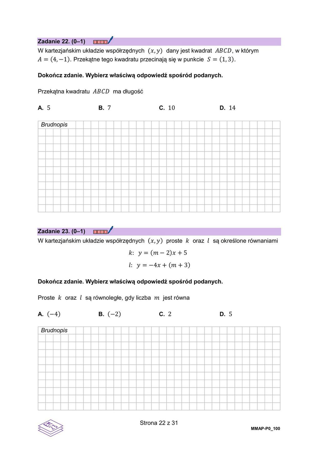 Arkusz z matematyki: Matura 2025