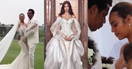 Beyonce pokazała wartą 38 tysięcy złotych suknię, w której ODNOWIŁA PRZYSIĘGĘ MAŁŻEŃSKĄ (FOTO)