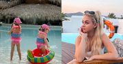 Sylwia Przybysz pokazała córki bawiące się w basenie. Internautka zapytała o ich... PAMPERSY. "PO CO?!". Doczekała się wyjaśnień