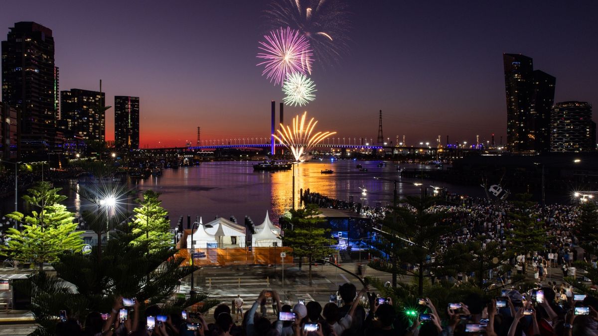 Świętowanie Nowego Roku w Melbourne w Australii