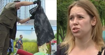 Wysypaliśmy górę śmieci w centrum Warszawy. Zobacz reakcje przechodzących osób