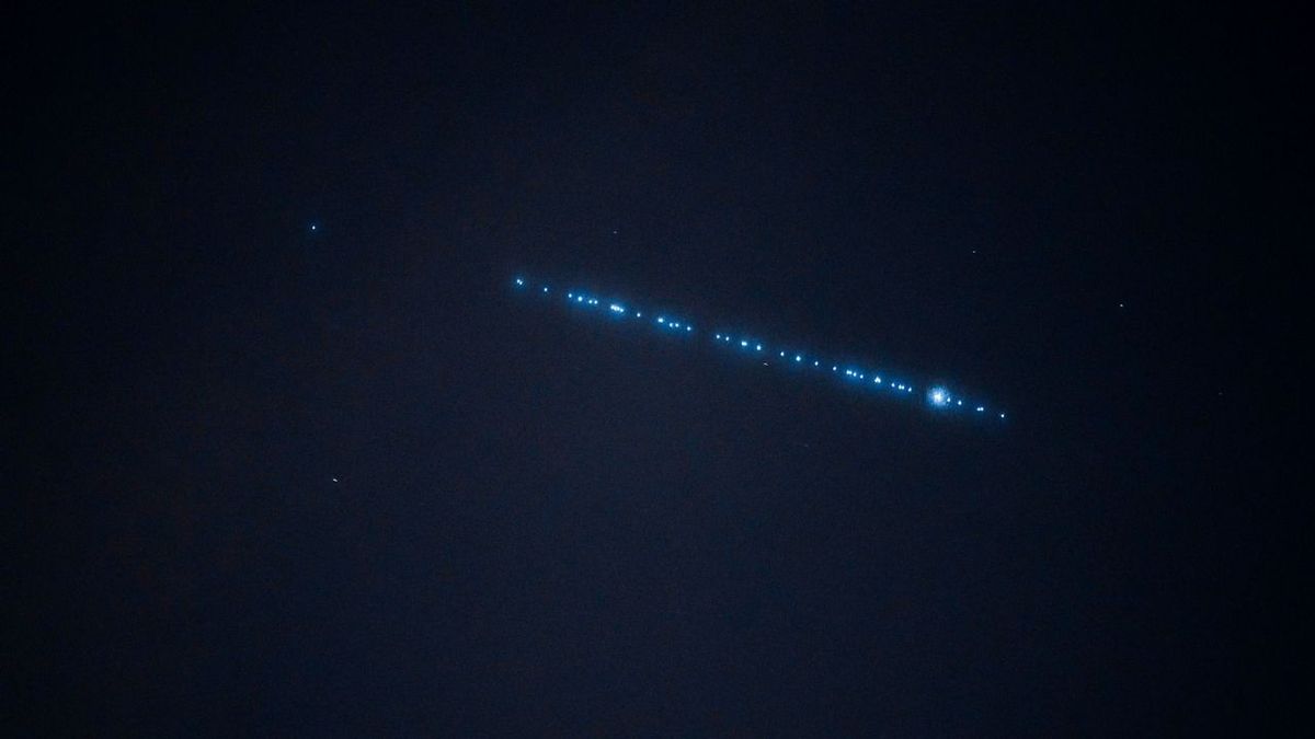 Starlinki nad Poznaniem