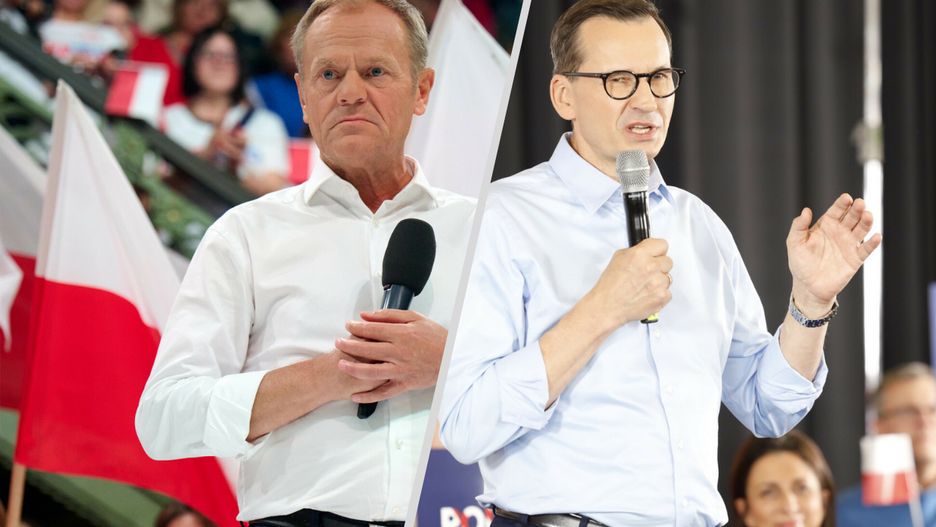 Donald Tusk i Mateusz Morawiecki