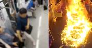 Podpalił wagon metra w Seulu. Przerażające nagranie