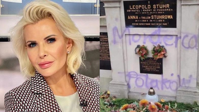 Joanna Racewicz wstrząśnięta dewastacją grobu Stuhrów