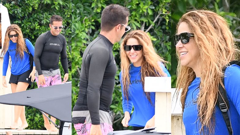 Shakira promienieje w towarzystwie PRZYSTOJNEGO instruktora (ZDJĘCIA)