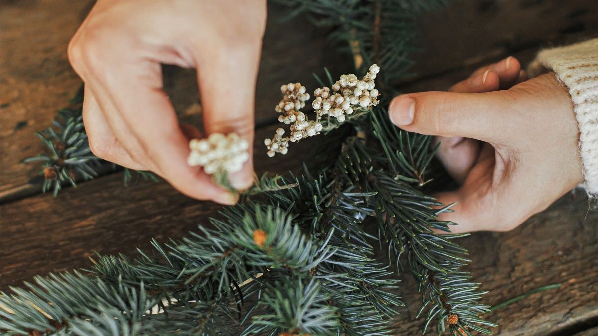 Ozdobę na drzwi zrobisz w kilka minut.
