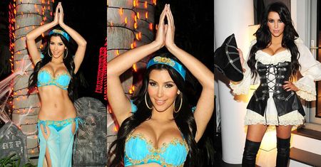 Seksowne (?) stroje Kim Kardashian na Halloween (ZDJĘCIA)