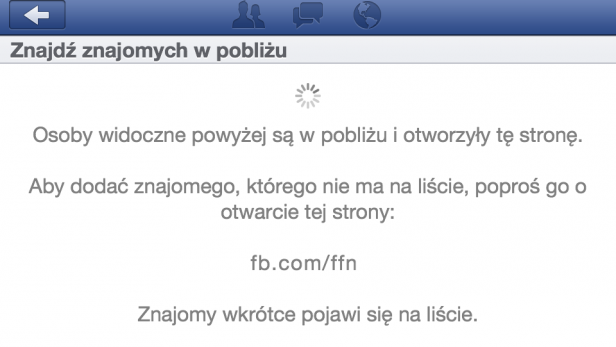 Nowa funkcja w Facebooku dla Androida i iOS - pobliscy znajomi 1