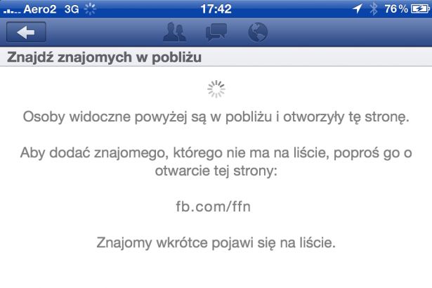 Nowa funkcja w Facebooku dla Androida i iOS - pobliscy znajomi