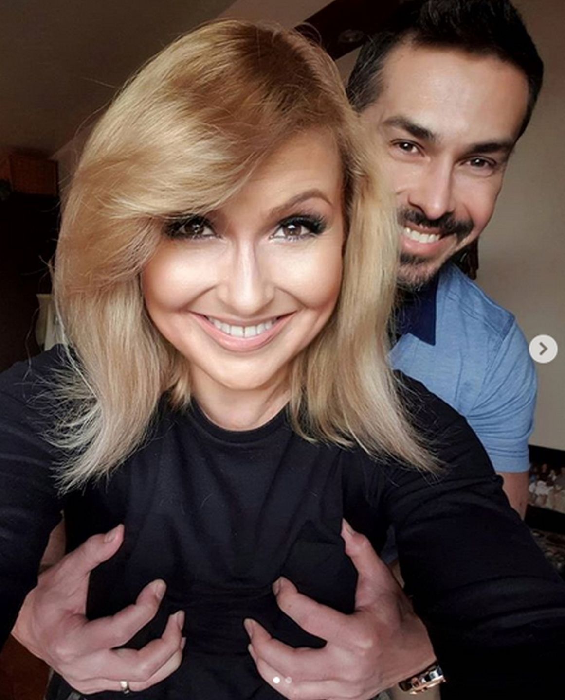 Katarzyna Skrzynecka z mężem