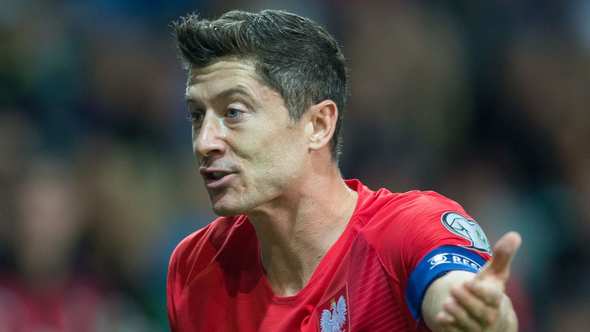 Robert Lewandowski (POL) during the UEFA Euro 2020 qualifier between Slovenia and Poland at Stadion Stozice on September 6, 2019 in Ljubljana, Slovenia. (Photo by Foto Olimpik/NurPhoto via Getty Images)