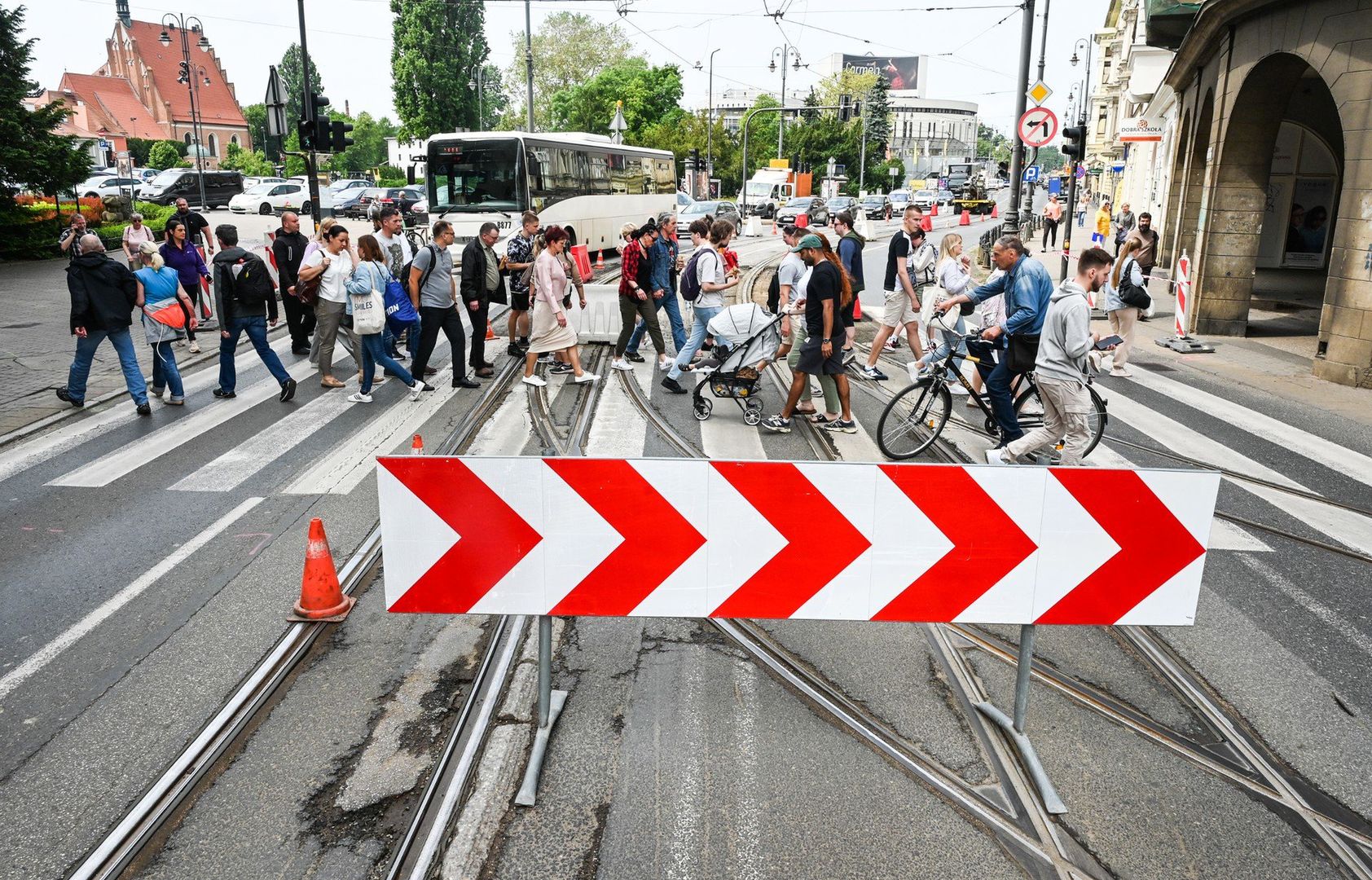 Prace obejmą także przejście przy skrzyżowaniu z Gdańską, gdzie powstanie przejazd rowerowy.