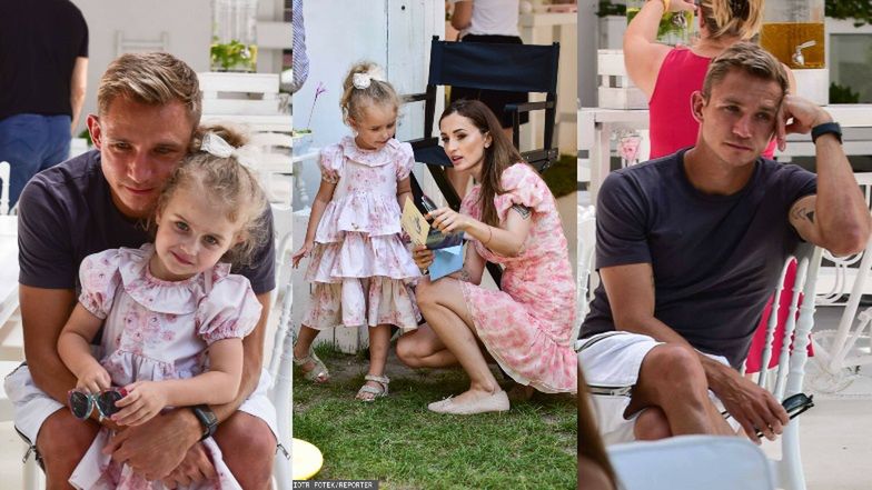 Zamyślony i osamotniony Jakub Rzeźniczak świętuje czwarte urodziny córki Inez 