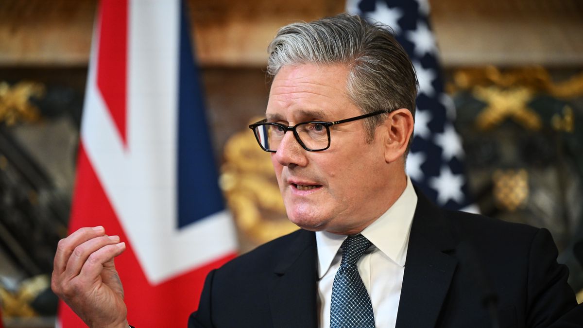 AYLESBURY, ENGLAND - SEPTEMBER 18: UK Prime Minister Keir Starmer talks at a press conference at Chequers at the conclusion of a state visit by U.S. President Donald Trump, on September 18, 2025 in Aylesbury, England. This is the final day of President Trump’s second UK state visit, with the previous one taking place in 2019 during his first presidential term. (Photo by Leon Neal/Getty Images)