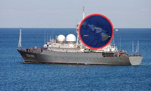 Rosyjski okręt tuż obok wyspy. Amerykanie wysłali Herculesa