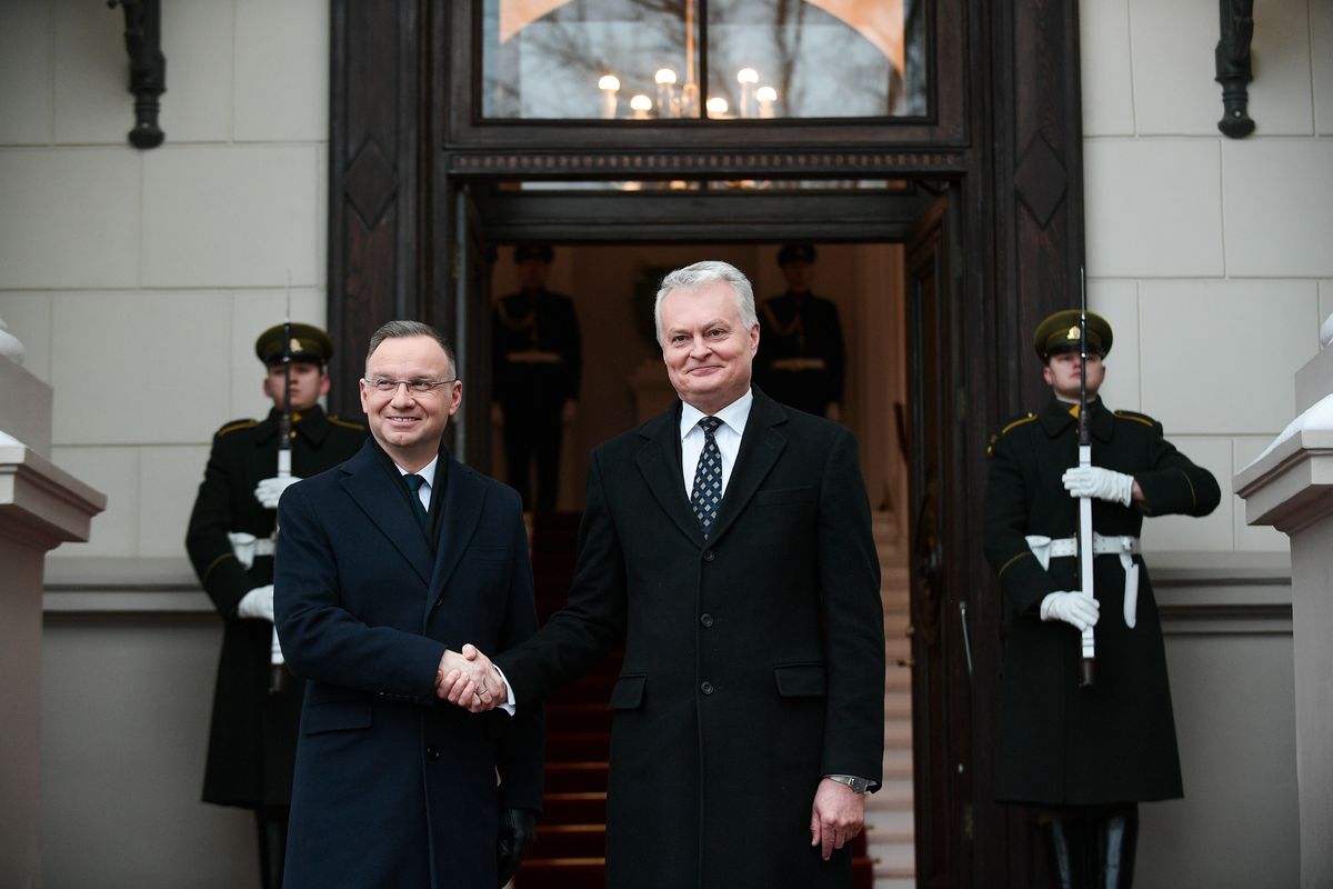 Prezydent RP Andrzej Duda i prezydent Litwy Gitanas Nauseda