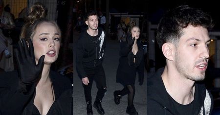 Wiktoria Gąsiewska i Jasper Sołtysiewicz cali w czerni przyłapani za kulisami sopockiego festiwalu (ZDJĘCIA)