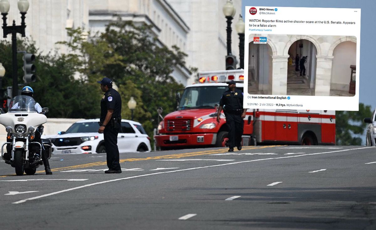 Policja przeszukuje amerykański Senat po zgłoszeniu o uzbrojonym napastniku