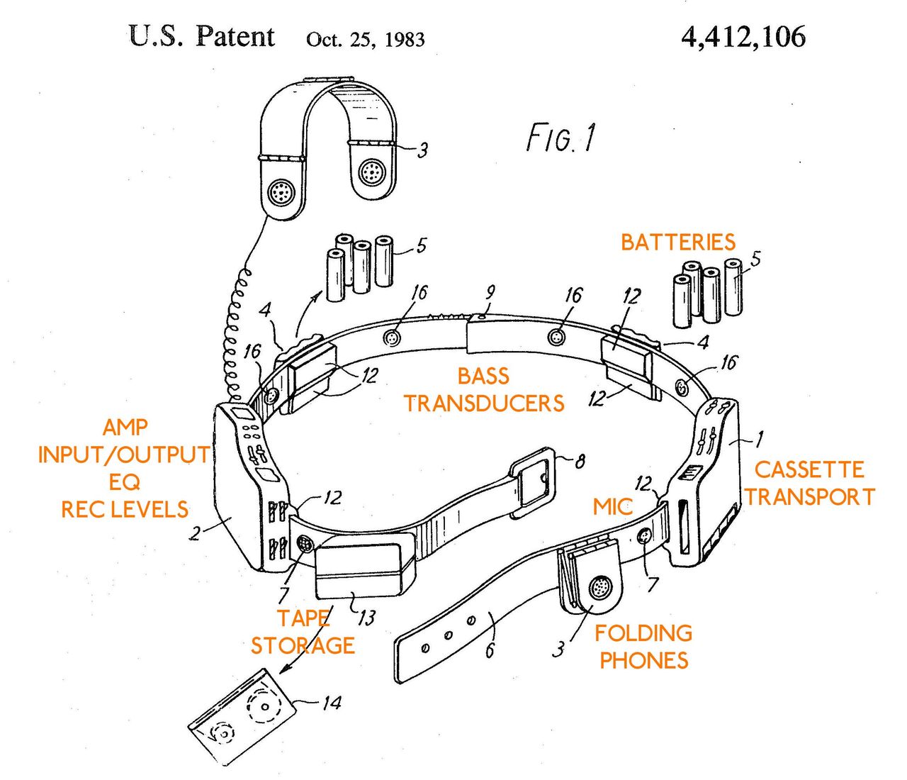 Stereobelt - szkic z dokumentacji patentu