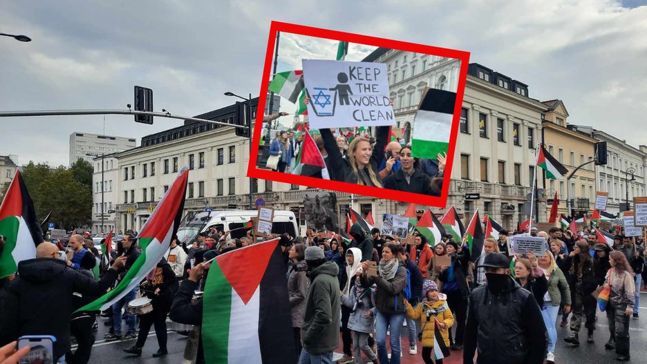Kontrowersyjny transparent na marszu w Warszawie