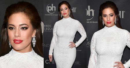 Ashley Graham pozuje w ciasnej sukience