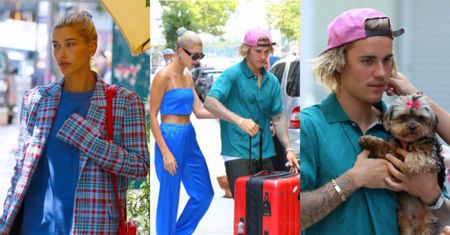 Uroczy Justin Bieber pozuje z fanami i pieskiem przed podróżą do Miami