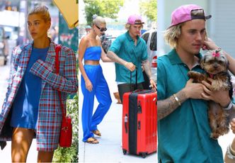 Uroczy Justin Bieber pozuje z fanami i pieskiem przed podróżą do Miami