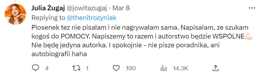 Julia Żugaj wyda książkę