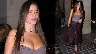 53-letnia Sofia Vergara kusi dekoltem, przechadzając się po Paryżu. Diwa? (ZDJĘCIA)